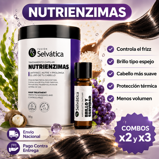 🌿Nutrenzimas🌿 Di Adiós al Frizzy Devuelve el Brillo a tu Cabello