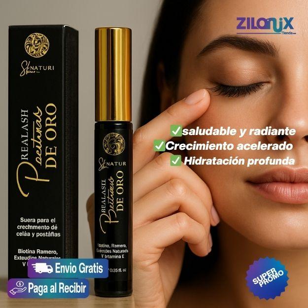 SERUM PESTAÑAS DE ORO |No más pestañas postizas! Descubre el suero natural que transforma tu mirada desde la raíz. - ZILONIX COLOMBIA