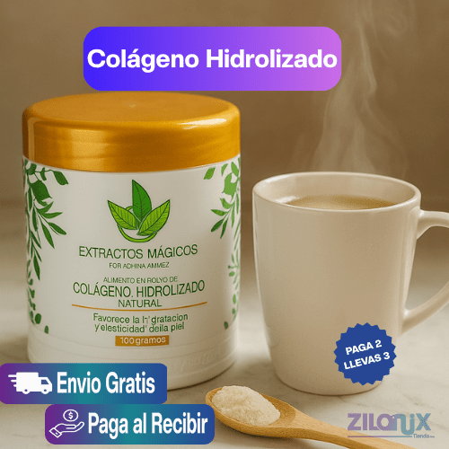COLAGENO HIDROLIZADO ALTA ABSORCIÓN | Descubre el secreto para una piel firme y joven desde adentro - ZILONIX COLOMBIA