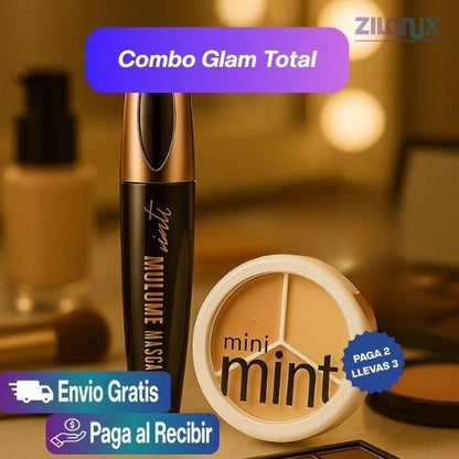 Combo Glam Total|Pestañas de impacto + Piel impecable Lleva la Pestañina 4D y Base de alta cobertura - ZILONIX COLOMBIA