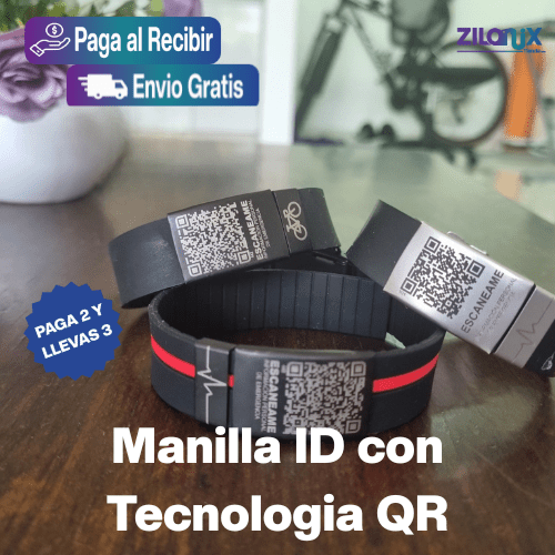 Manilla de identifiacion QR - ZILONIX COLOMBIA