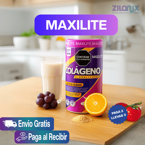 MAXLITE COLÁGENO HIDROLIZADO – ✨ Reduce arrugas , Recupera la firmeza y elasticidad de tu piel - ZILONIX COLOMBIA