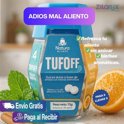 🌿 TUFOFF 🌿🌬️ Di adiós al mal aliento ,Da la bienvenida a la frescura 🌿 y limpieza - ZILONIX COLOMBIA